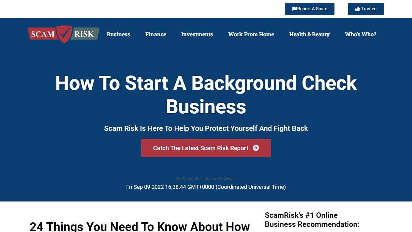 How To Start A Background Check Business - Scam Risk