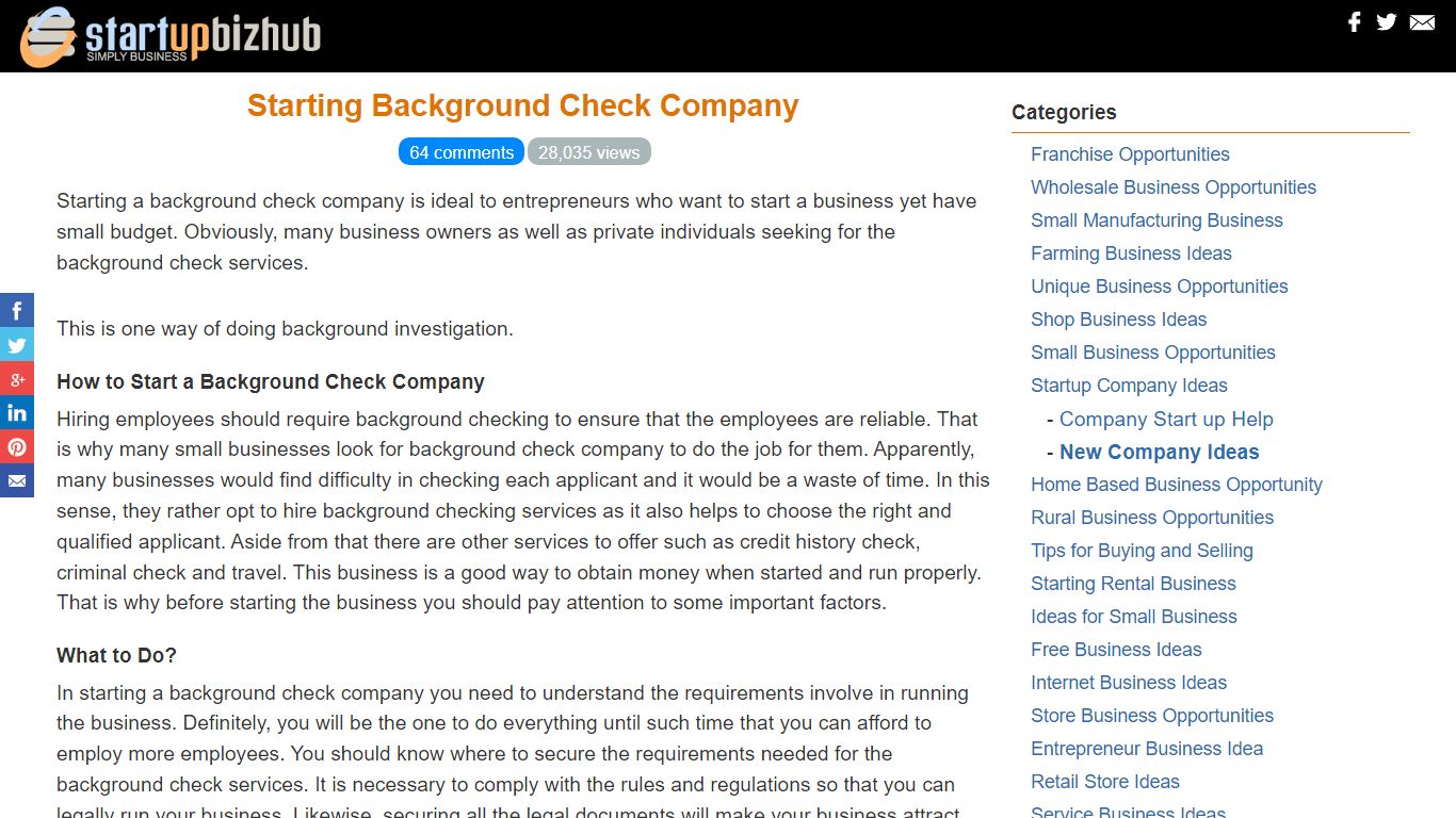 Starting Background Check Company - Startup Biz Hub